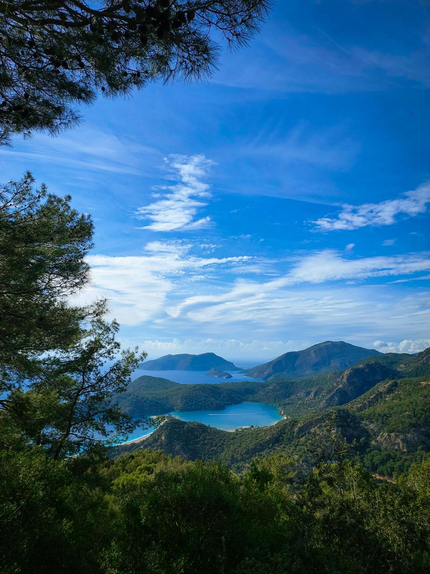 Pinienwald über der Küste von Ölüdeniz